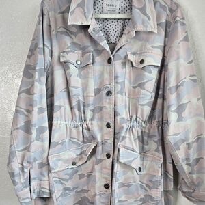 Torrid Pink and Gray Camouflage Utility Jacket